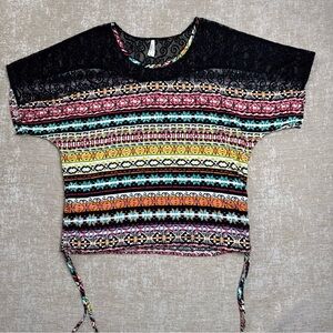 ROPER Multicolor Patterned Women's Top